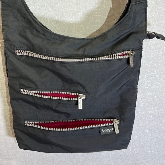 BAGGALLINI purse charcoal with pink lining, in very good condition - Picture 2 of 7